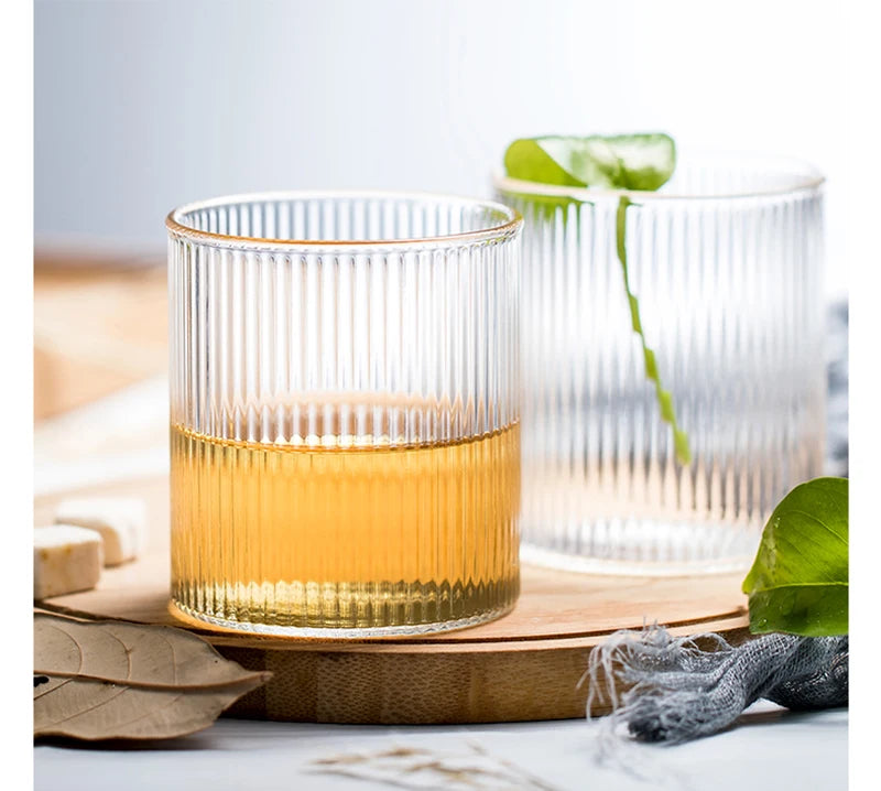 4PCS Ripple Whisky, Water, Juice, Water Glass