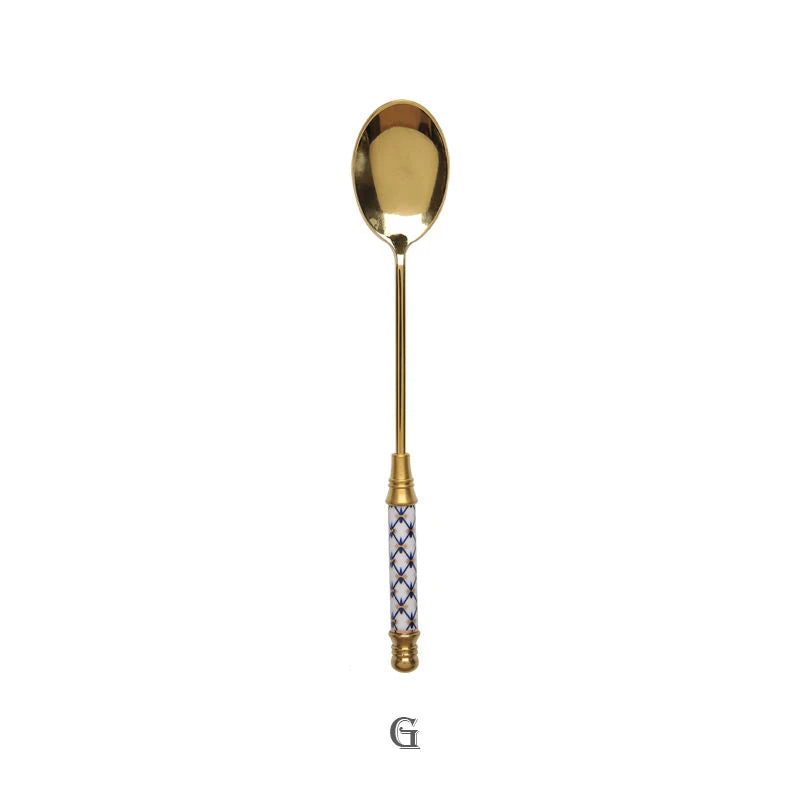 Stainless Steel Ceramic Dessert Spoon