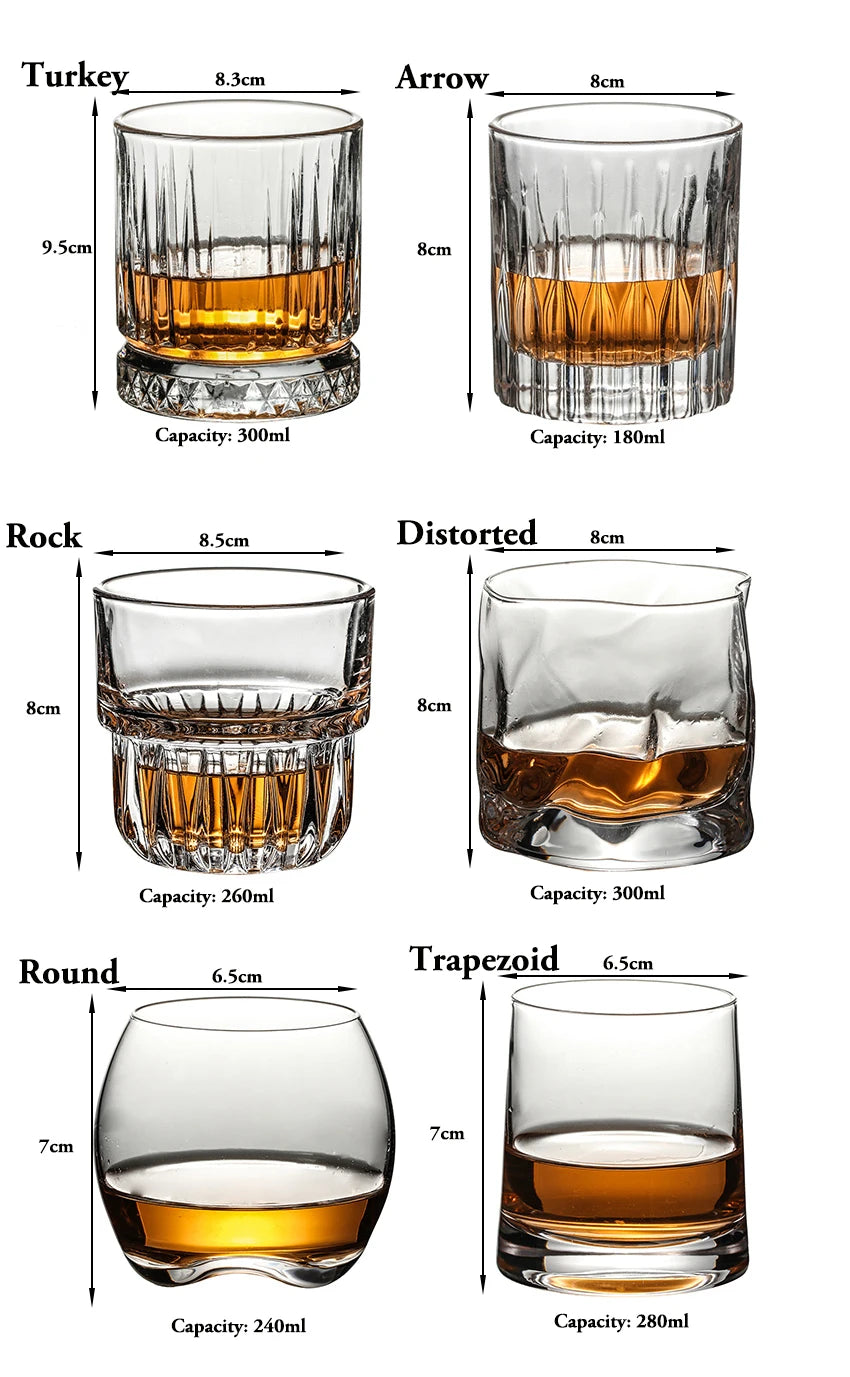 Selection Of Whiskey,Scotch, Bourbon Glasses