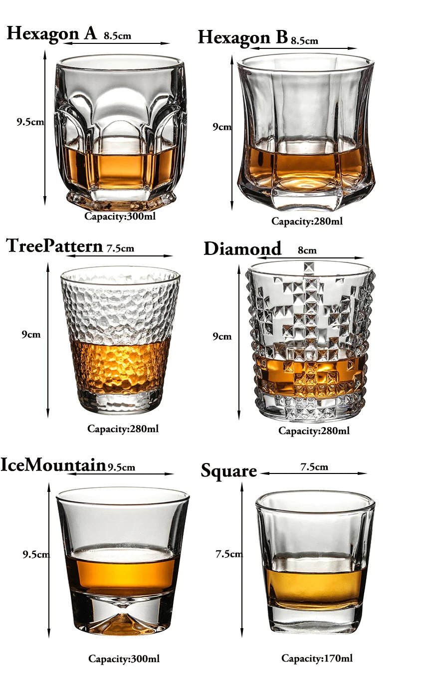 Selection Of Whiskey,Scotch, Bourbon Glasses