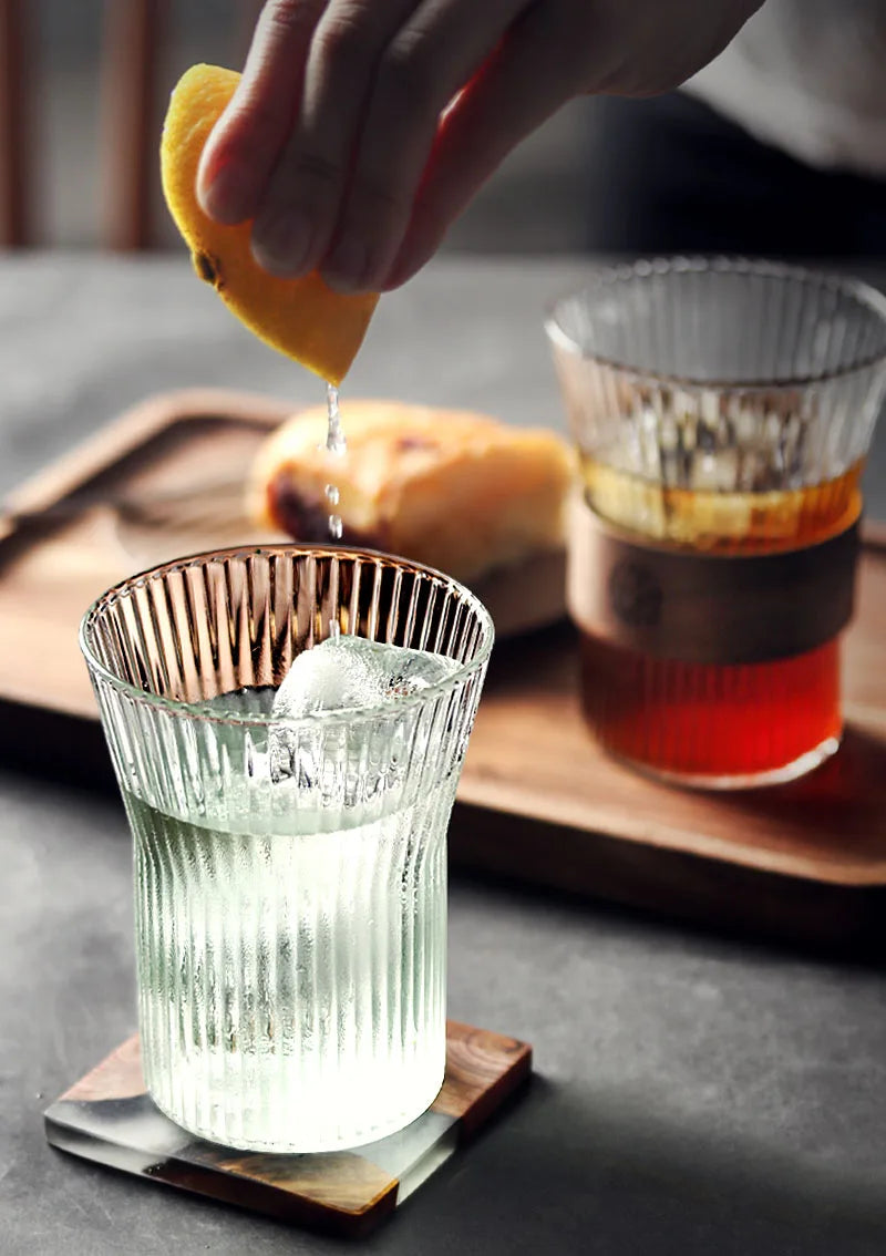 4PCS Ripple Whisky, Water, Juice, Water Glass