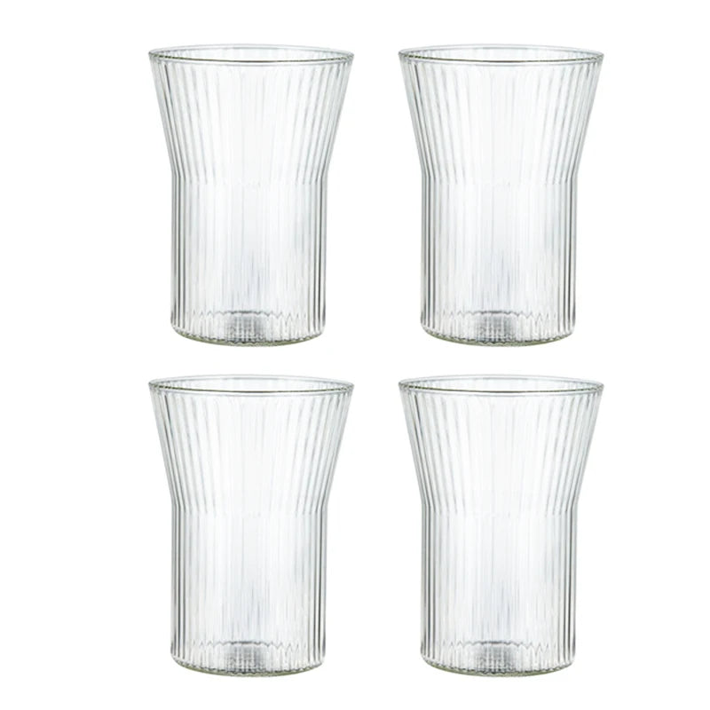 4PCS Ripple Whisky, Water, Juice, Water Glass