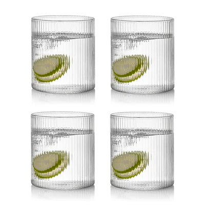 4PCS Ripple Whisky, Water, Juice, Water Glass
