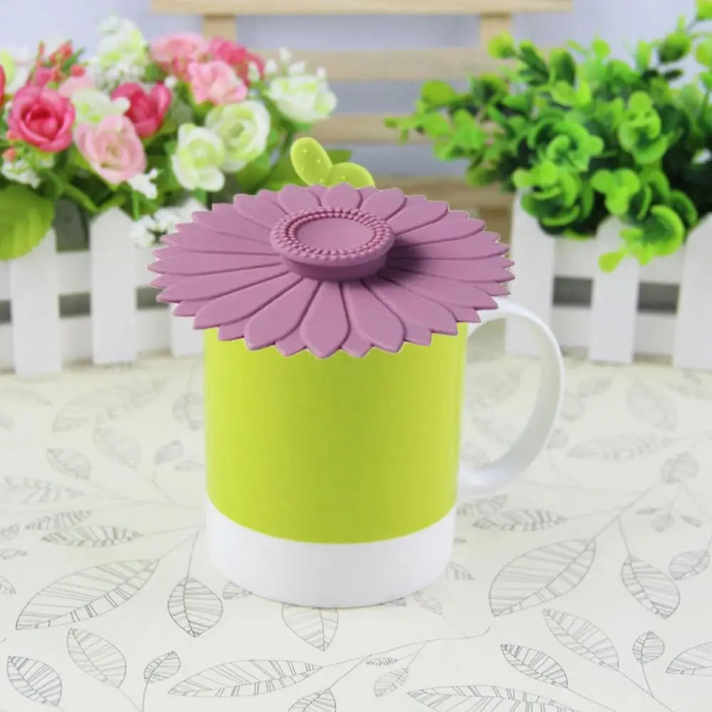 Seamless Sunflower Silicone Cup Lid