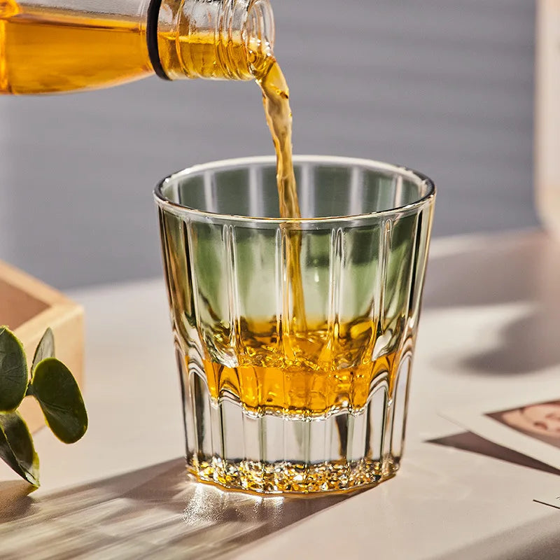 Old-Fashioned Cut Glass Whiskey Glass Tumbler Water Glass.