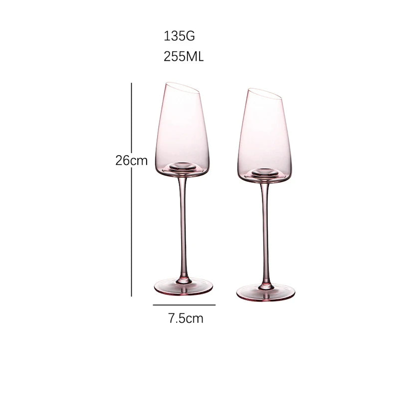French Pink Flamingo Red Wine Glasses