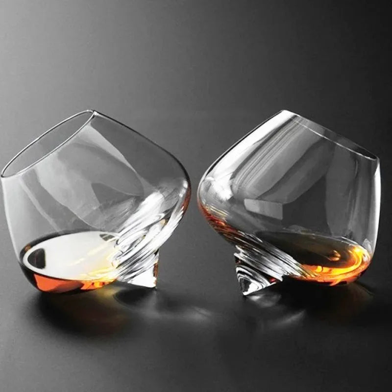 Irregular Rotating Whiskey/Wine Glass