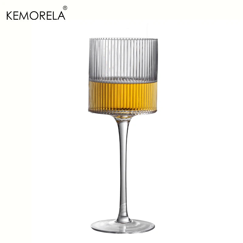 French Vertical lines Champagne Glass