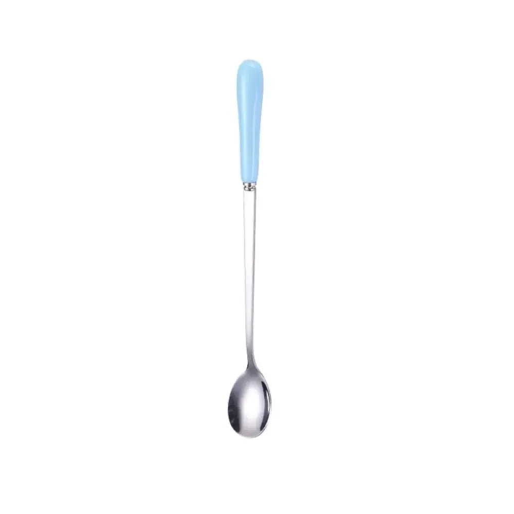 Espresso Ceramic Handle Stainless Steel Teaspoon