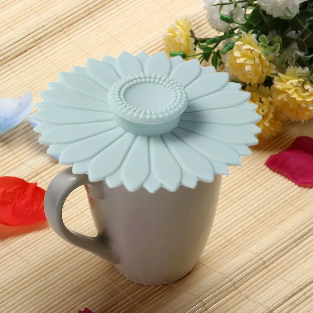 Seamless Sunflower Silicone Cup Lid