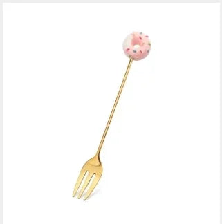 Stainless Steel Creative Candy Donut Dessert Fork/Spoon