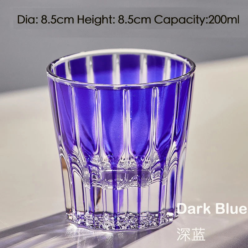Old-Fashioned Cut Glass Whiskey Glass Tumbler Water Glass.