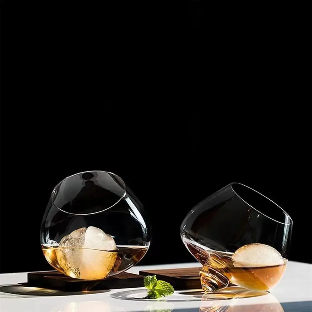 Irregular Rotating Whiskey/Wine Glass