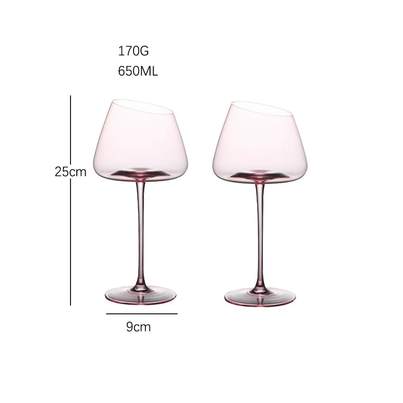 French Pink Flamingo Red Wine Glasses
