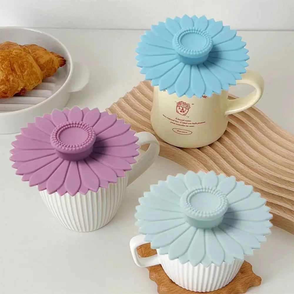 Seamless Sunflower Silicone Cup Lid