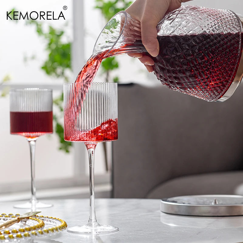 French Vertical lines Champagne Glass