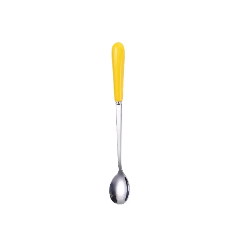 Espresso Ceramic Handle Stainless Steel Teaspoon