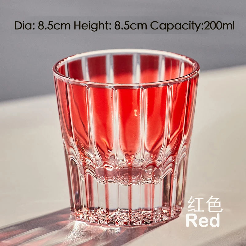 Old-Fashioned Cut Glass Whiskey Glass Tumbler Water Glass.
