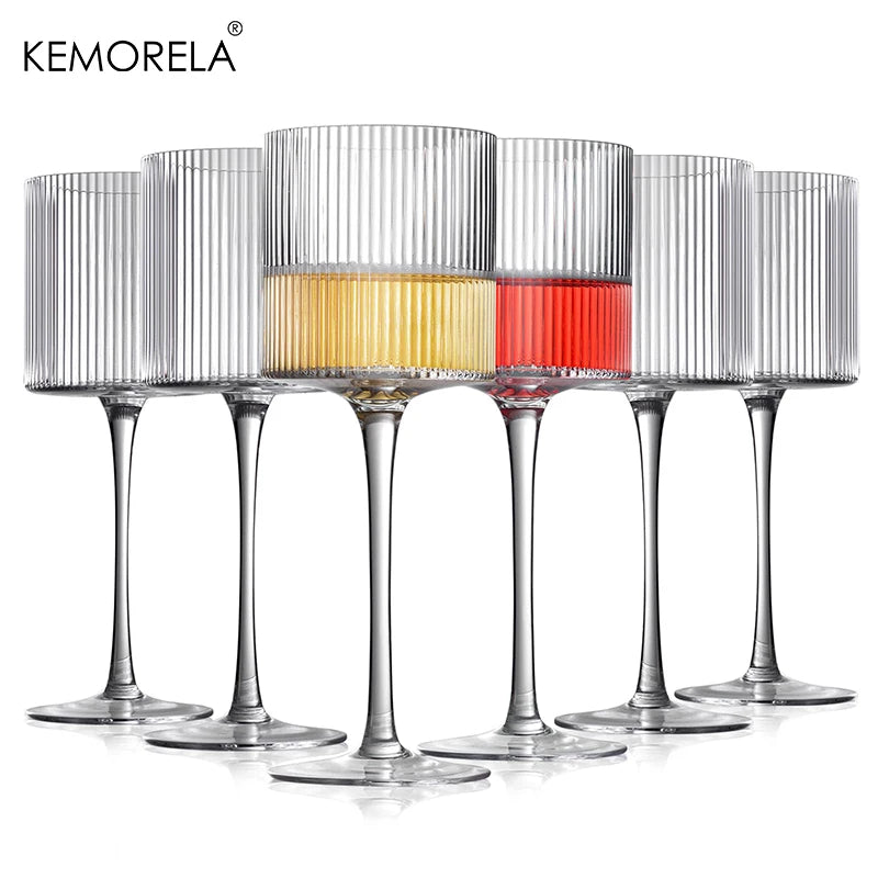French Vertical lines Champagne Glass