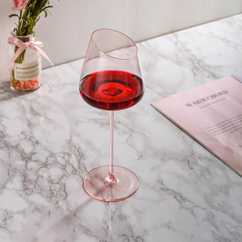 French Pink Flamingo Red Wine Glasses