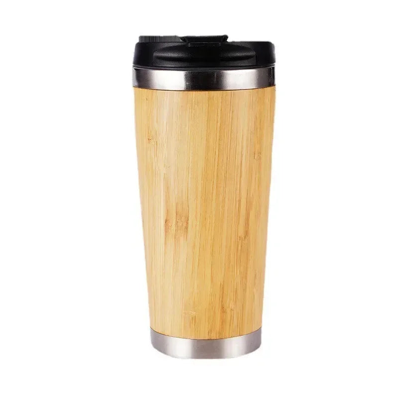 Stainless Steel Bamboo Thermos Vacuum Flasks