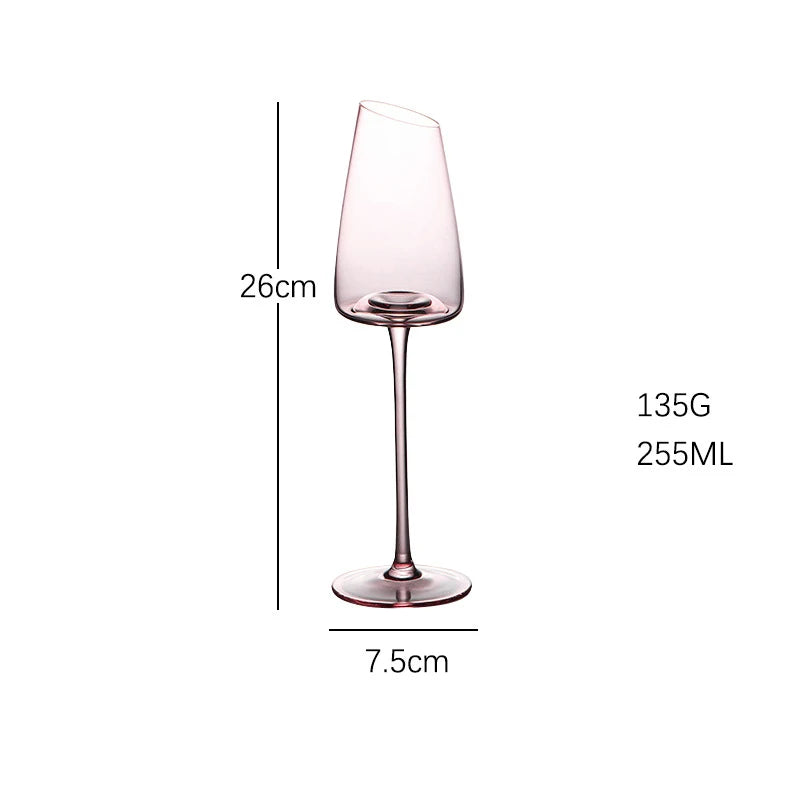 French Pink Flamingo Red Wine Glasses
