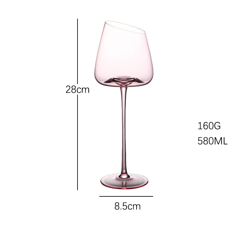 French Pink Flamingo Red Wine Glasses