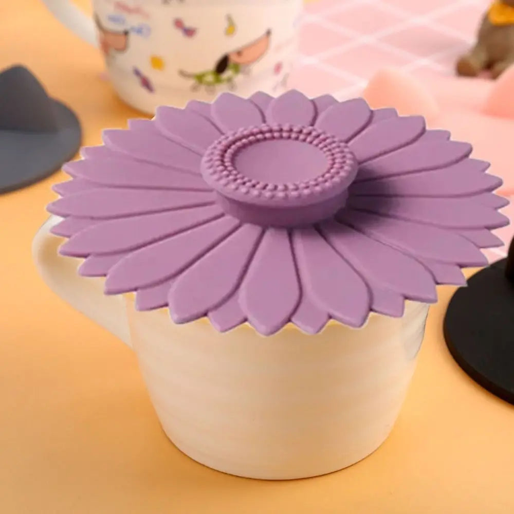 Seamless Sunflower Silicone Cup Lid