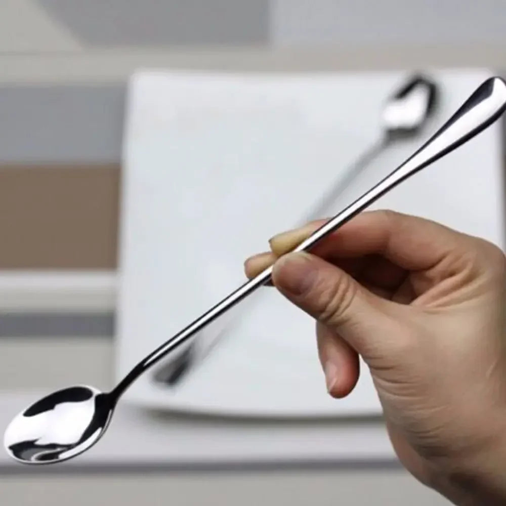 Espresso Ceramic Handle Stainless Steel Teaspoon