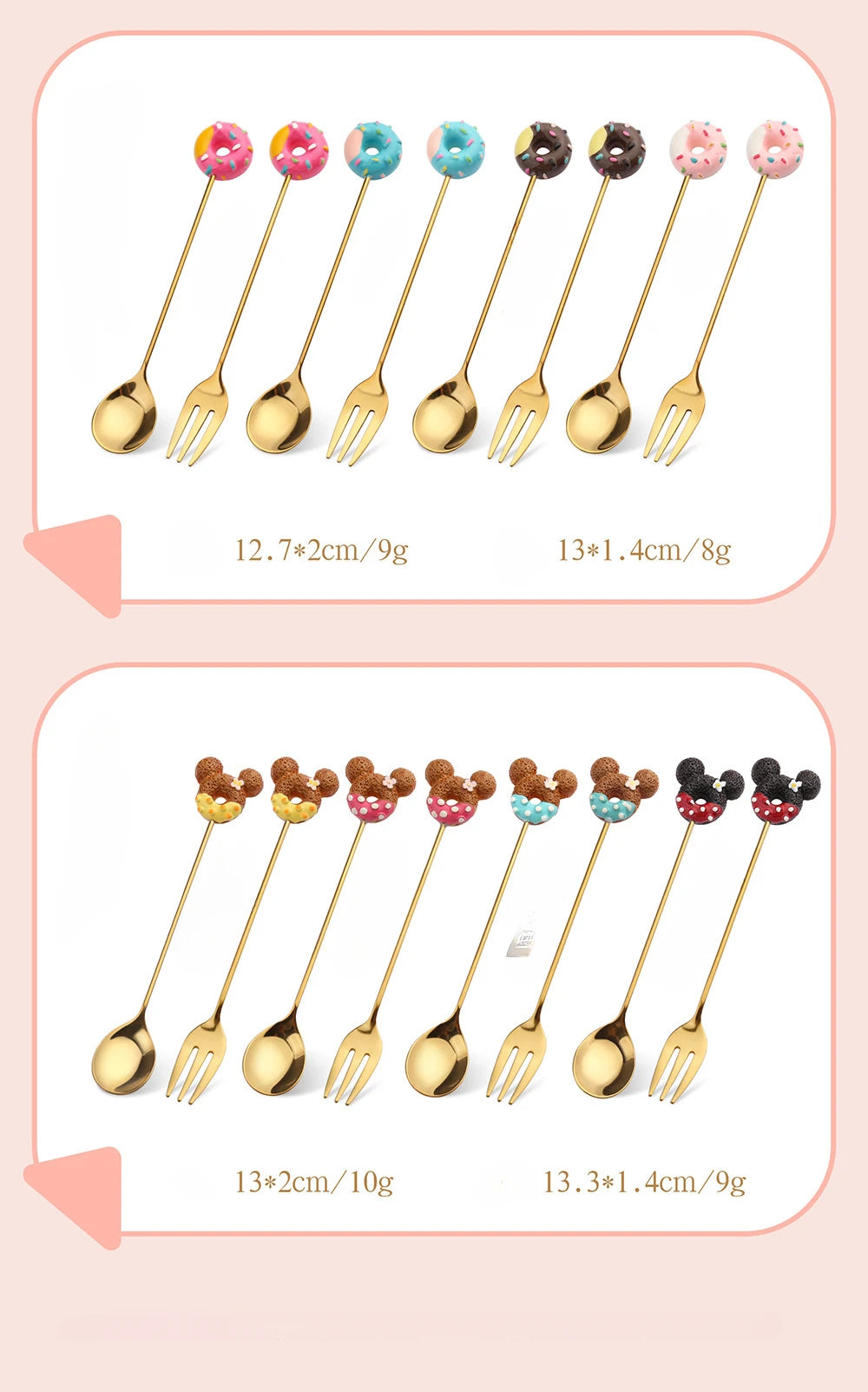 Stainless Steel Creative Candy Donut Dessert Fork/Spoon