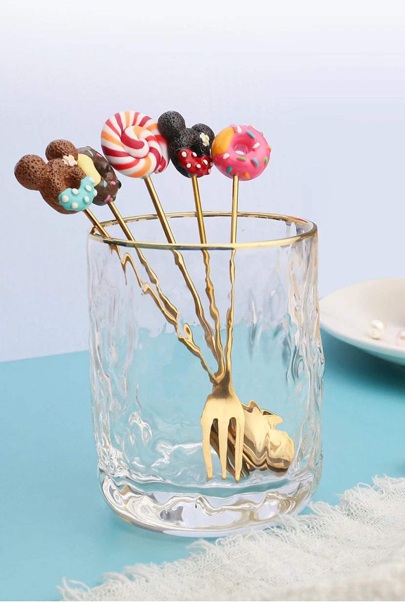 Stainless Steel Creative Candy Donut Dessert Fork/Spoon