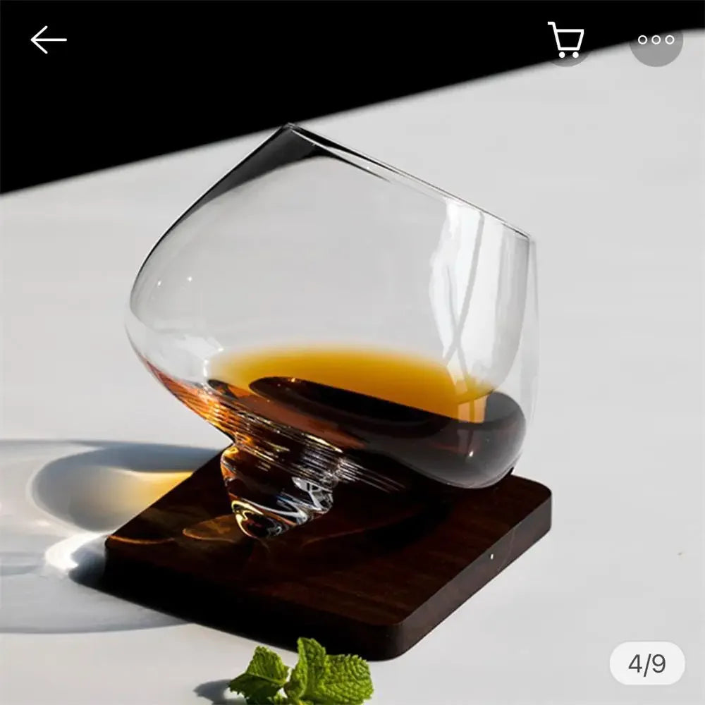 Irregular Rotating Whiskey/Wine Glass