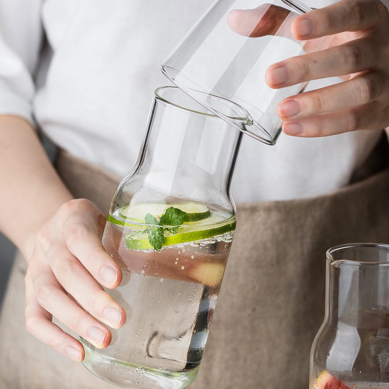 550ml Bedside Water Carafe and Glass Set