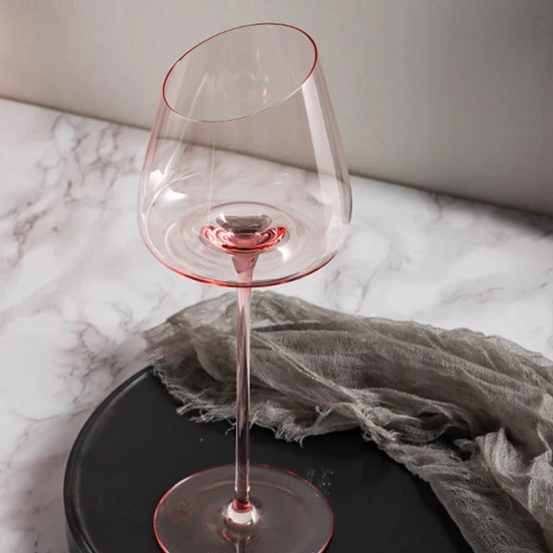 French Pink Flamingo Red Wine Glasses