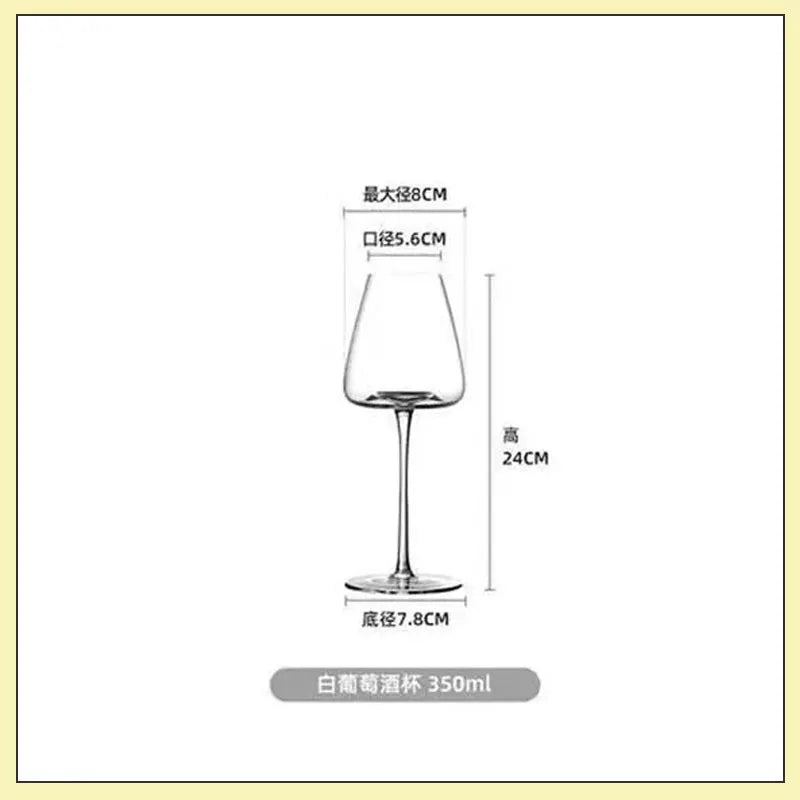 Simple light luxury transparent burgundy red wine glass