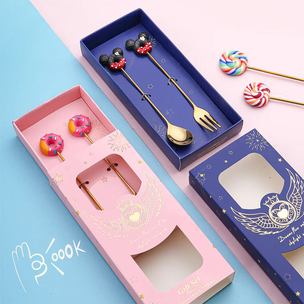 Stainless Steel Creative Candy Donut Dessert Fork/Spoon