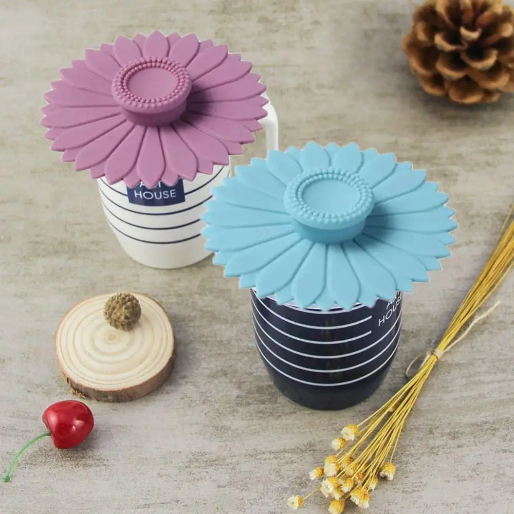 Seamless Sunflower Silicone Cup Lid
