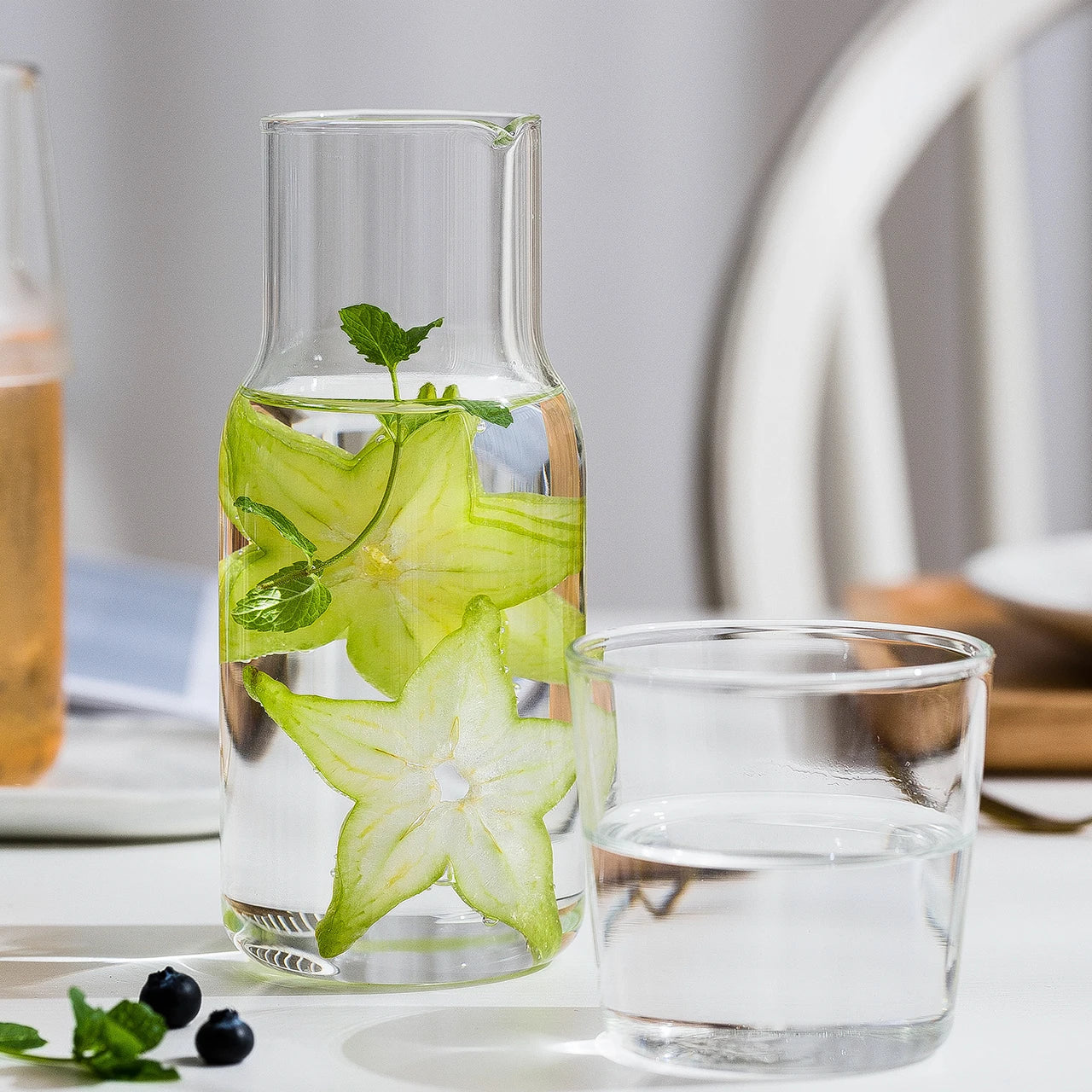 550ml Bedside Water Carafe and Glass Set