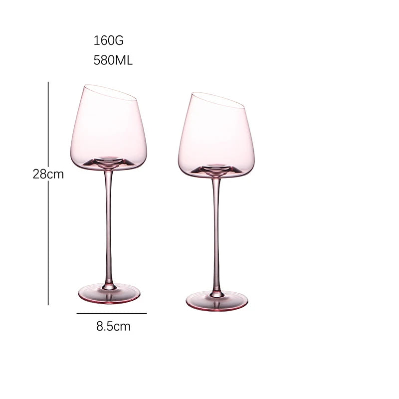 French Pink Flamingo Red Wine Glasses