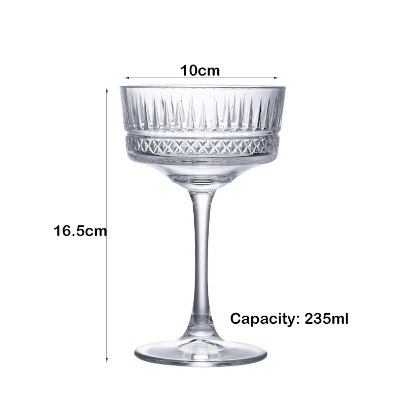 240ml Goblet Cocktail Glasses, Champagne Cups, Martini Glass
