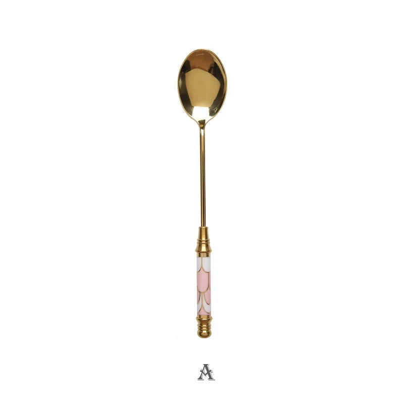 Stainless Steel Ceramic Dessert Spoon