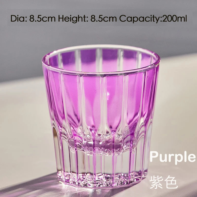 Old-Fashioned Cut Glass Whiskey Glass Tumbler Water Glass.