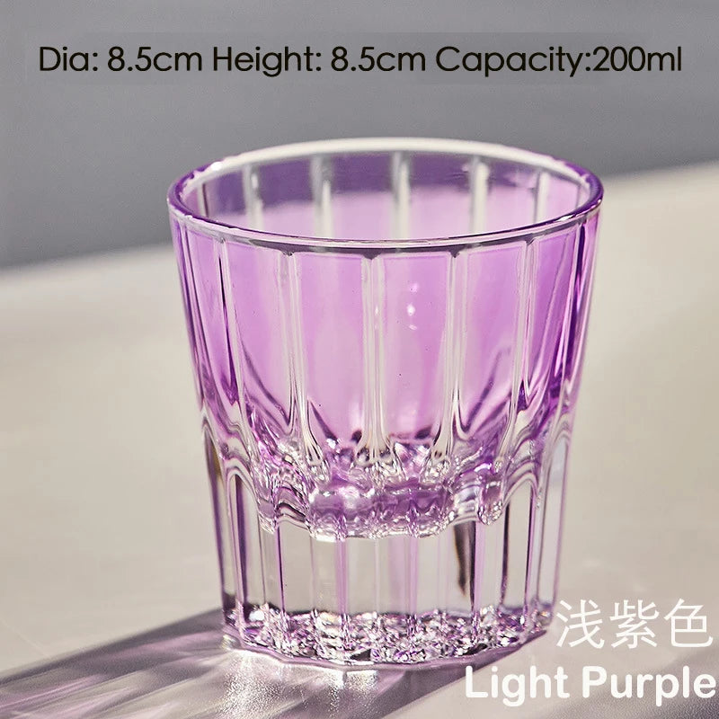 Old-Fashioned Cut Glass Whiskey Glass Tumbler Water Glass.