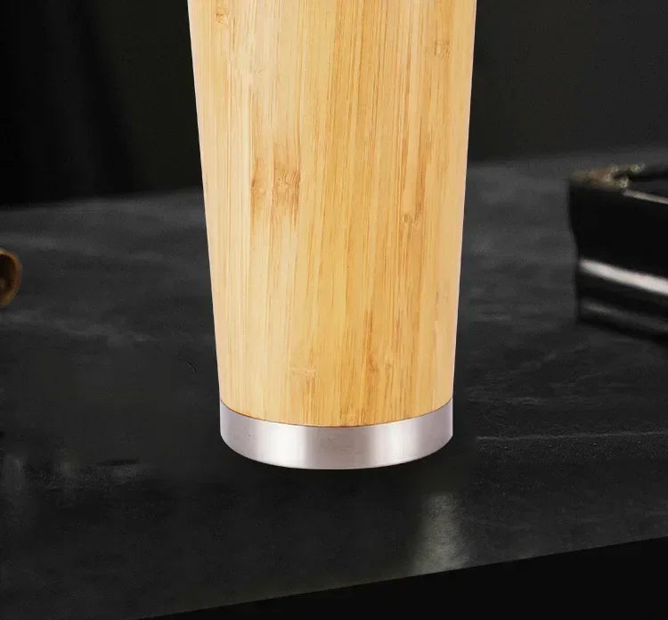 Stainless Steel Bamboo Thermos Vacuum Flasks