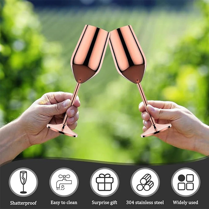 New Stainless Steel Cocktail Glasses