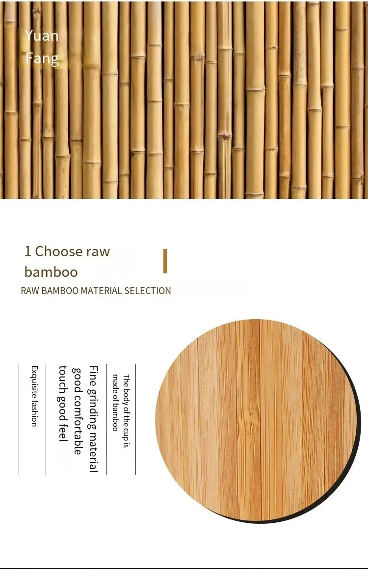 Stainless Steel Bamboo Thermos Vacuum Flasks