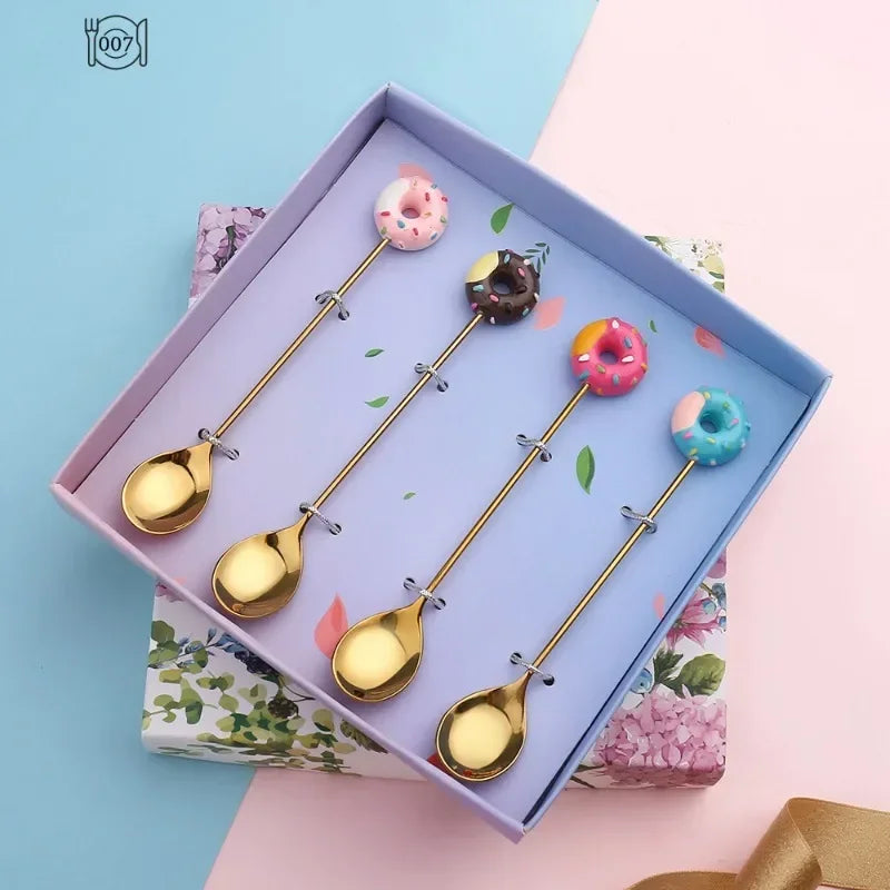 Stainless Steel Creative Candy Donut Dessert Fork/Spoon